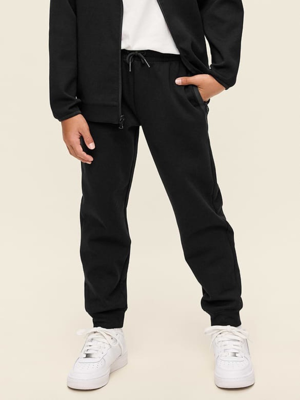 Old Navy Active Dynamic Fleece Black Boys Drawstring Jogger Pants Size XL 14 16